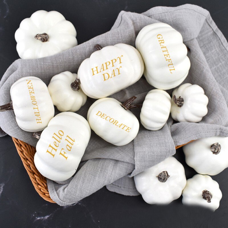 Artificial Pumpkins Lifelike Simulation Artificial Pumpkins 12 Pcs Festive Wedding Halloween Party Home Deco DIY Craft