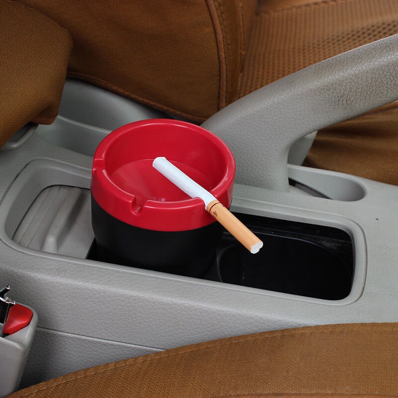 Svart bærbar bil interiør askebeger sylinder koppholder svart mann