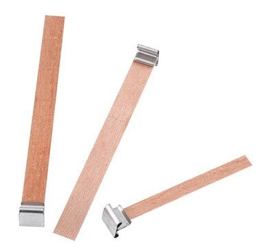 Kreative 10 stücke Holz Docht Kerze, Der Werkzeuge Und Praktische Diy Kerze Holz Docht Mit Eisen Clip Kerzen Lieferungen Machen