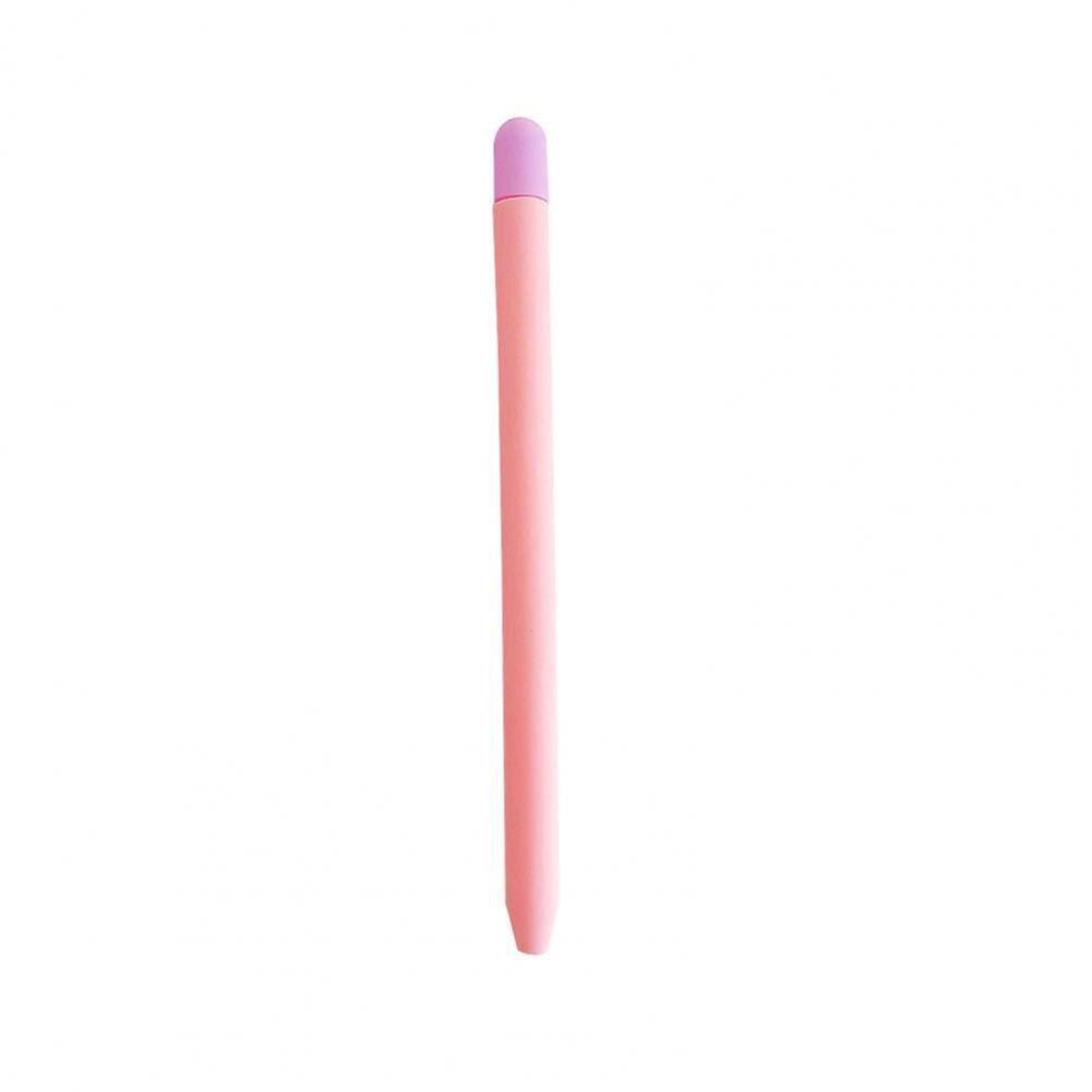 Étui de protection du stylet pour tablette Apple Pencil 2, en Silicone, antidérapant, de couleur assortie, avec capuchon de stylo: Rose