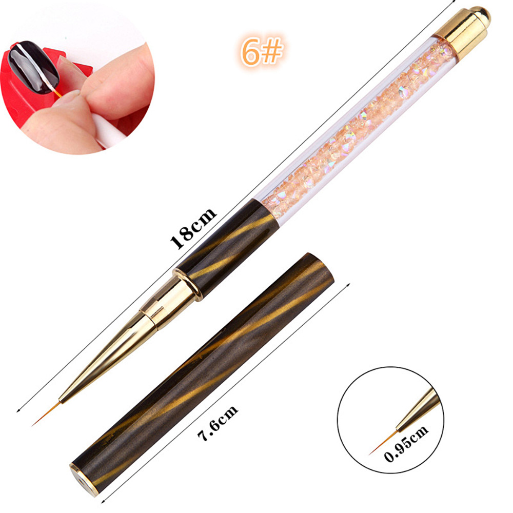 1pcs Ombre Nail Brush Pen Acrylic Nail Art Painting Sculpture Pull Line: P014-6
