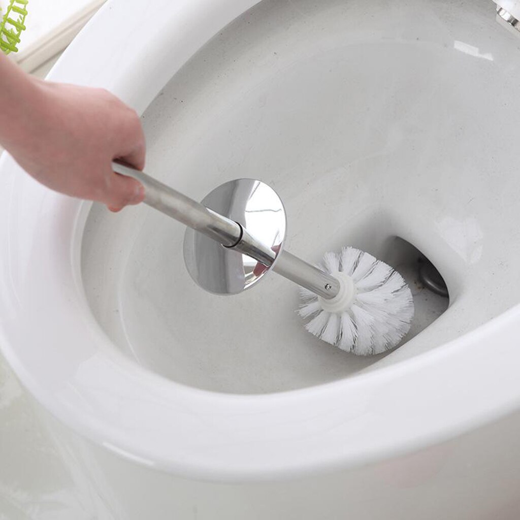 Toiletbørste langt håndtag badeværelsesskål skrub rengøringsbørste grøn