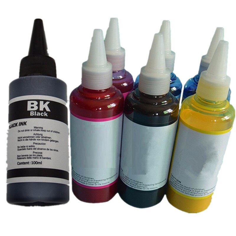 Premium Specialized Refill Dye Ink Kit For R230 R220 R200 T50 1400 1390 R260 R265 R280 Inkjet Printer: 1 Set 6 Color1 Black