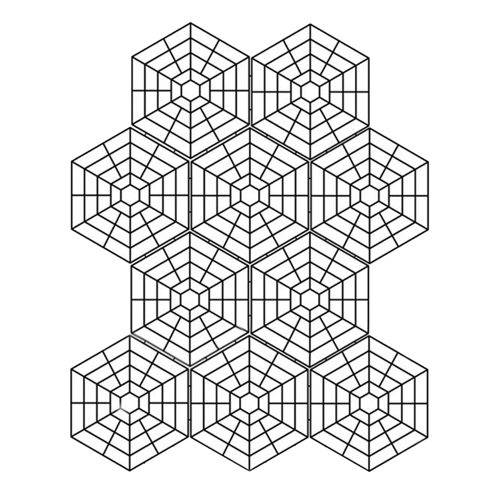 10pcs Set Plastic Floating Pond Protector Fish Guard Grid Floating Cover Net