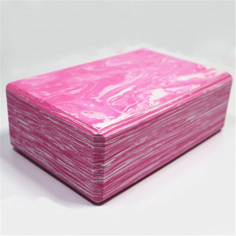 Yoga Blok Baksteen Eva Blad Patroon Yoga Block Foam Blok Voor Yoga Fitness Pilates Lichaam Vormgeven: Roze