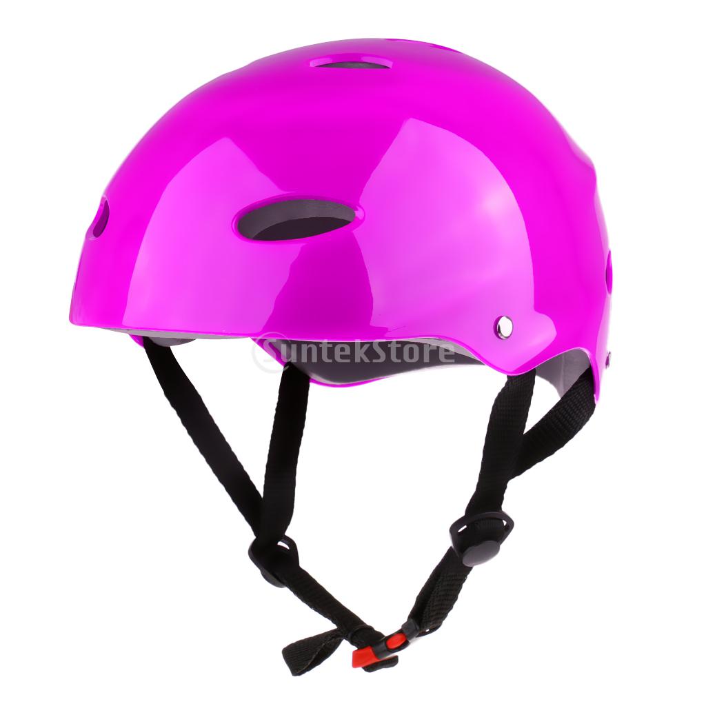 Färgglad justerbar vattensport skyddshjälm hård skyddshatt för wakeboard kajak kanot surf skate alla storlekar: Lila / M