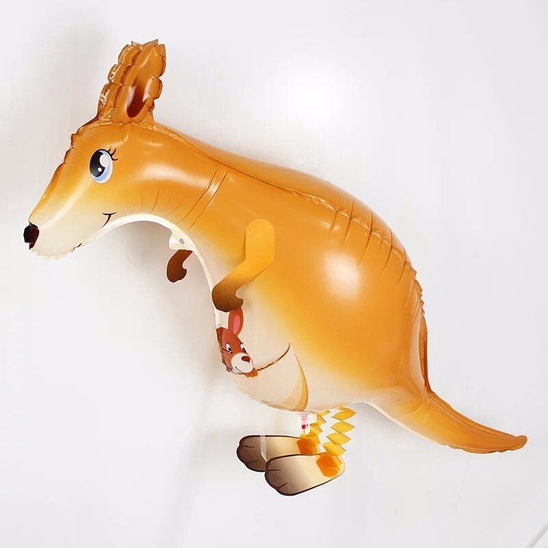 1pc gående dyreballoner sød kat hund panda dinosaur tiger balloner kæledyr legetøj bolde til børn udendørs sjov legetøj fødselsdag: Kænguru