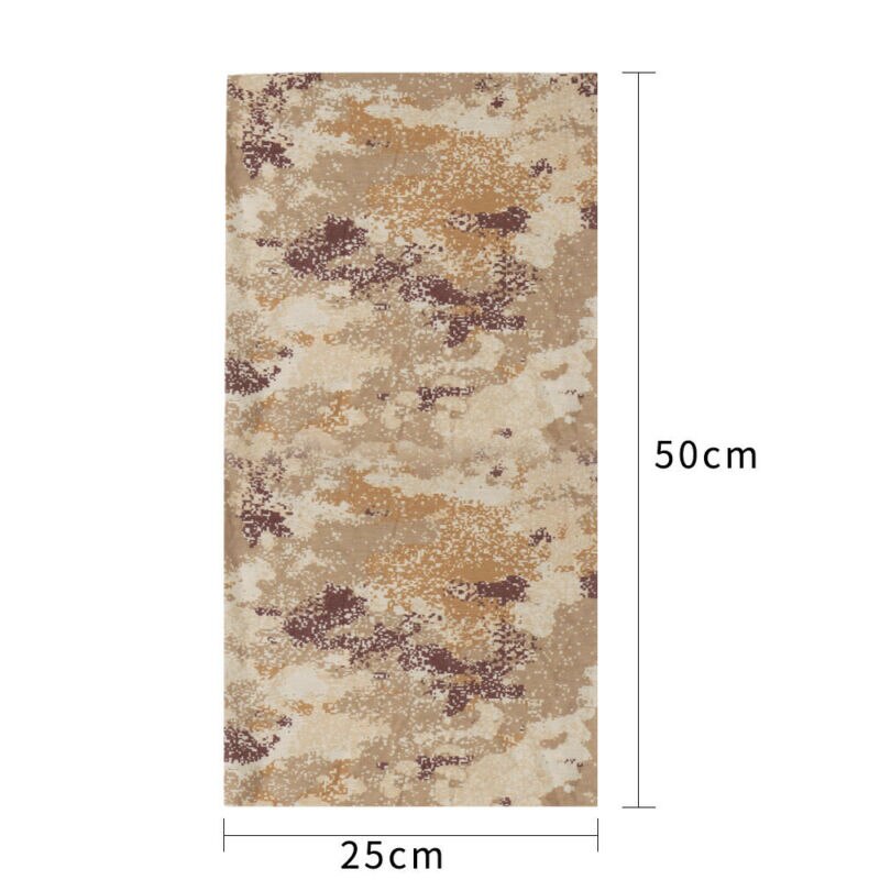 Multifunctionele Sjaal Sneldrogende Outdoor Riding Hood Hoofddoek Sjaal Gezichtsmasker Neck Gaiter Kraag Leger Polsband Oogmasker Hoofdband: Desert Camouflage