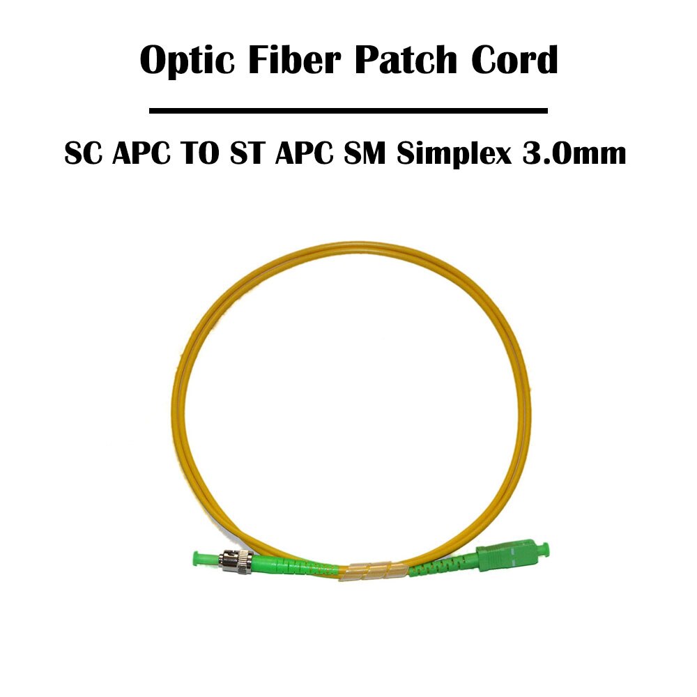 5 Pieces 15 Meter SC TO ST Fiber Patch Cord UPC/APC Single Mode SM Multi Mode OM1/OM2 Simplex 3.0mm FTTH Ethernet