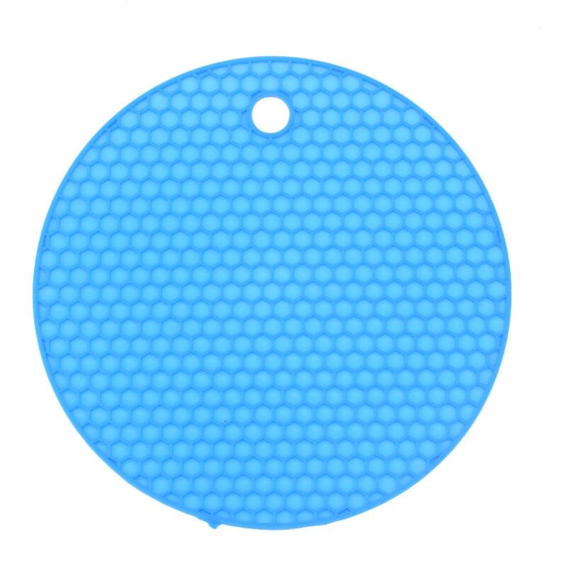 14cm Siliconen Ronde Honingraat Warmte-Isolerende Kussen Tafel Kussen Kom Kussen Cup Kussen Europese Keuken: blue