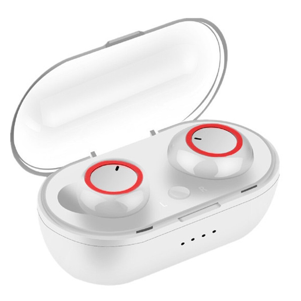 IPX6 Waterproof Wireless Earphones 5.0 Touch Control  Bluetooth Earphone Earbuds with Mic Charging Box Automatic Pair наушники: White Red