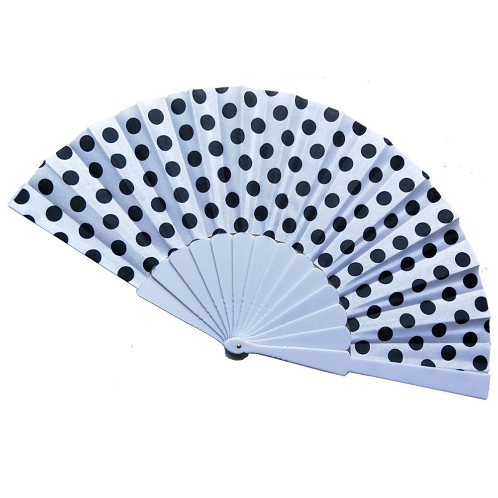 9 farver plast spanske hånd fans japanske prikker hånd folding fan flamenco show: Jeg