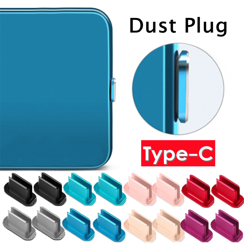 Kleurrijke Metal Anti Dust Dock Charger Plug Stopper Cap Cover Voor Samsung Galaxy S22 Xiaomi 12 Mi Huawei Lader Stof plug 2022