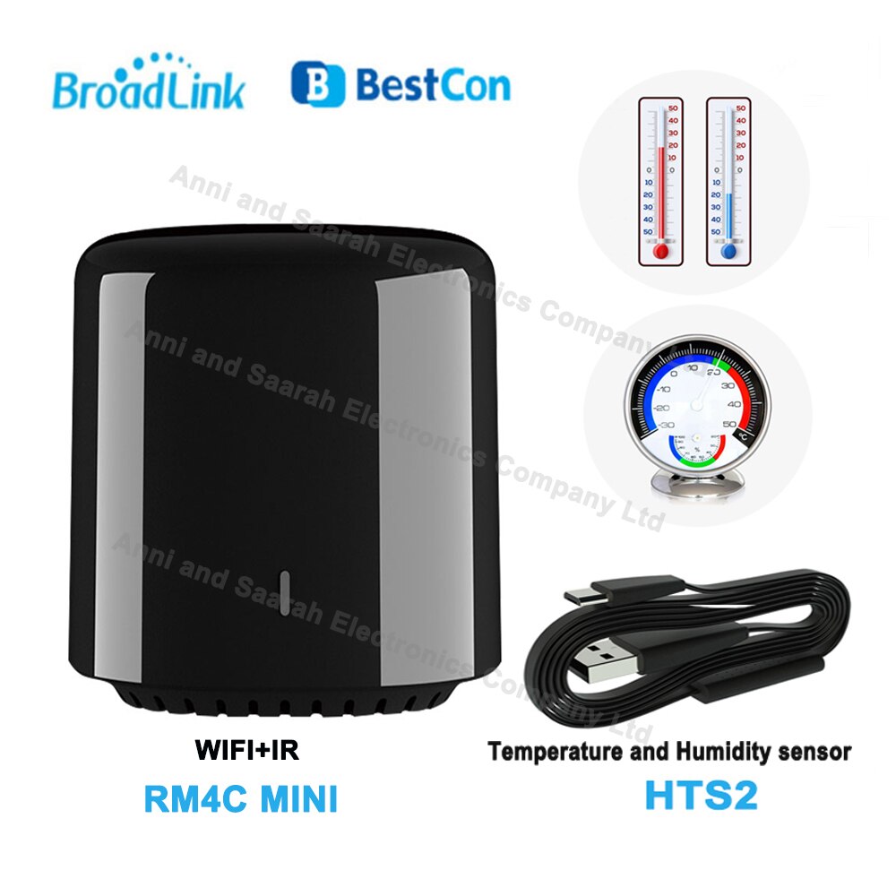 Broadlink RM4 Profi Rm4C Mini Universal- Intelligente Fernbedienung Clever Heimat HTS2 Temperatur Feuchtigkeit Sensor Für iOS Android: Mini mit Sensor