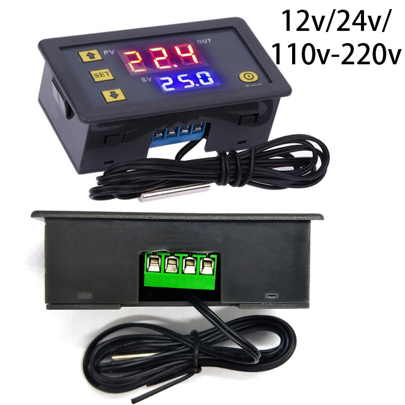 12V 24V 110V-220V 20A Digital Temperature Controller LED Display Thermostat Meter Temp Sensor Switch Regulator