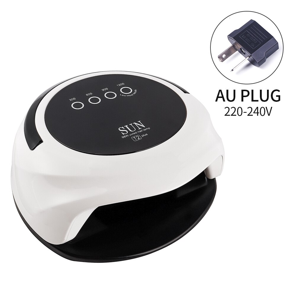 Lámpara UV grande de tipo lámpara de secador de uñas LED, gran espacio para uso en manos y pies, secado rápido, 98W 42 LED: AU PLUG (220-240V)