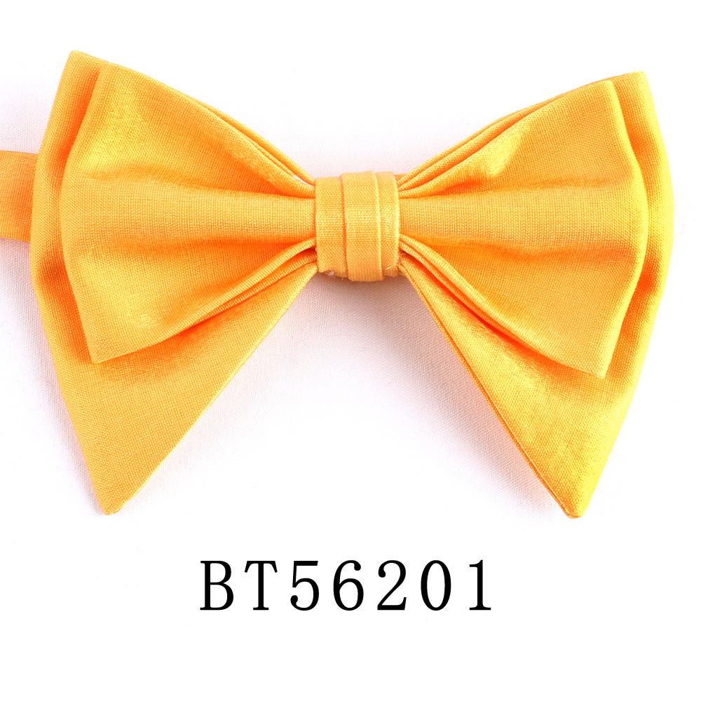 Pajaritas de tela brillante para hombre, pajarita Formal de Color sólido, estilo preatado, talla grande, de boda,: Blanco
