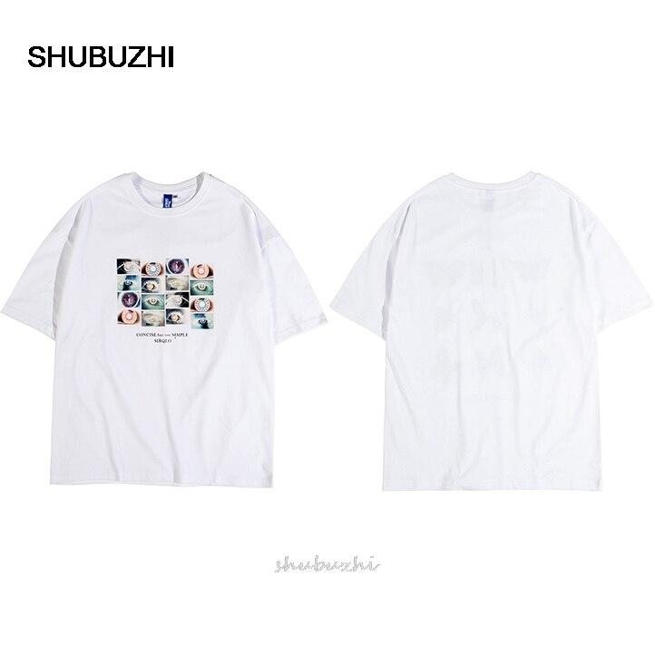 Streetwear hip hop t-shirt øjenprint mænd harajuku t-shirt sommer kortærmet t-shirt bomuld hvide toppe t-shirts street wear: A93 t 2022 hvide / L