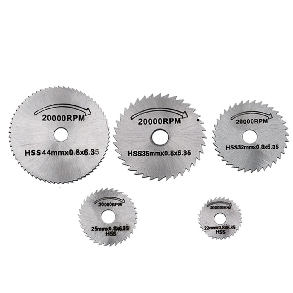5x Hss Circular Wood Cutting Saw Blade Discs + 2x Mandrel Drill For Rotary Tool Hss High Speed Steel Circular Saw Blades
