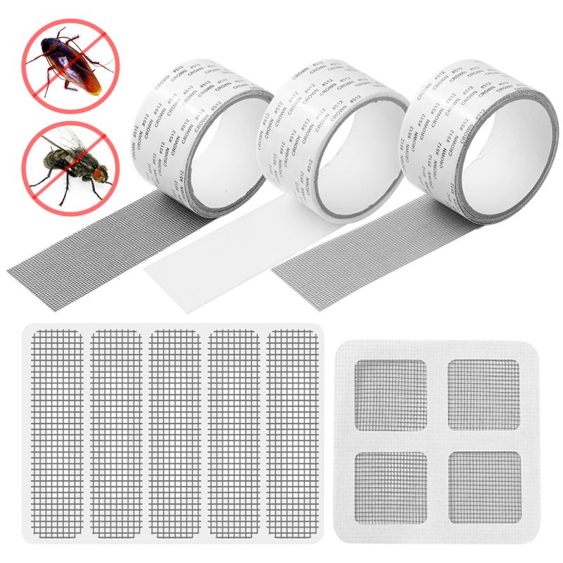 Screen Door Repair Mesh Patches Window Door Waterproof Patch Self-adhesive Super Fix Anti-Insect Door Mosquito Net Mesh
