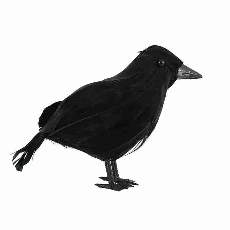 Simulatie Zwarte Kraai Model Party Decoratie Prop Levert Vogels Miniatuur Voor Tuin Yard Scary Vogel Model