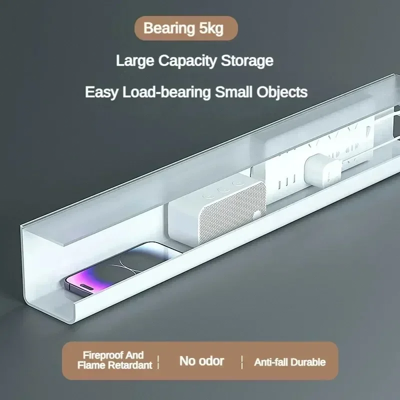 Under Table Cable Organizer Under Desk Cable Tray Wire Organizer No Trace Widened Protection Tray for Various Tables