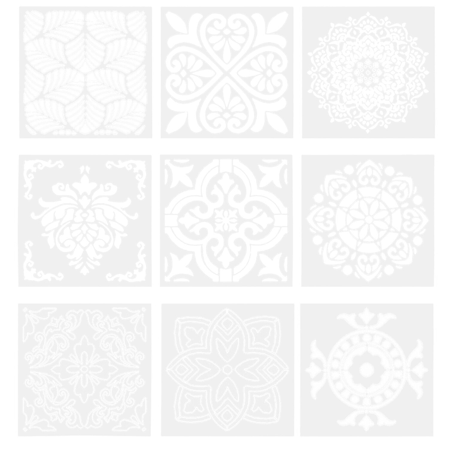 9/10 Uds Mandala herramientas de punteado plantillas Plantilla de dibujo conjunto de plantillas para decoración de pared bricolaje pintura dibujo proyectos de arte