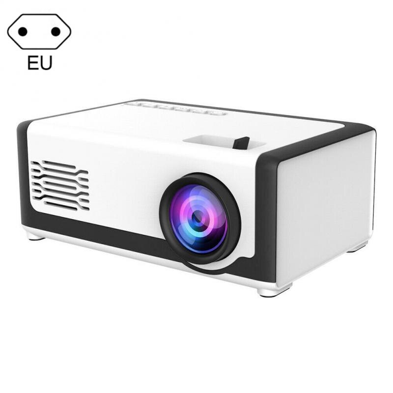 Mini Projector 320*240 Pixels Supports 1080P HDMI-compatible USB Mini Beamer Home Media Player Kids US/EU/UK/AU Plug: BLACK EU