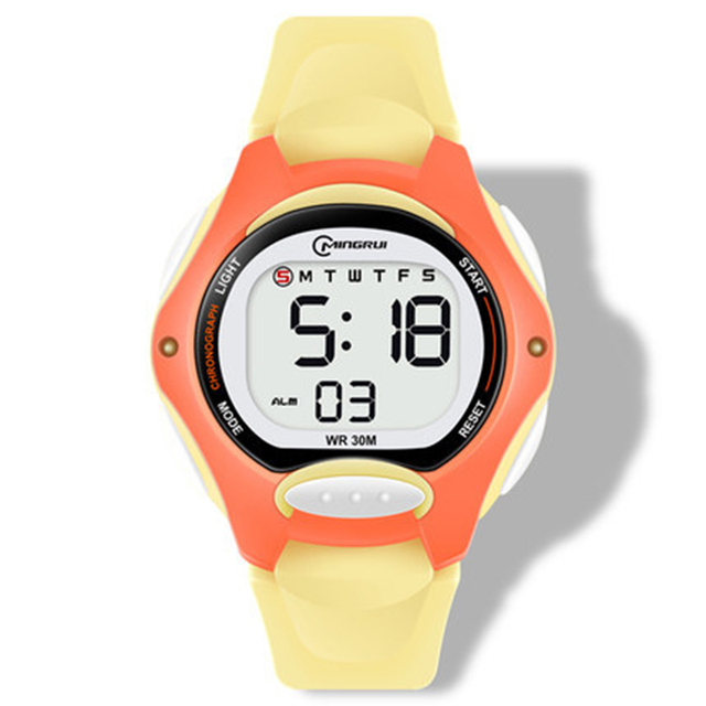 UTHAI CE13 freundlicher Elektronische Uhr Mädchen Sport Wasserdicht Nachtlicht Wecker Prüfung Schüler Multifunktionale Jungen Uhren: dunkel rot