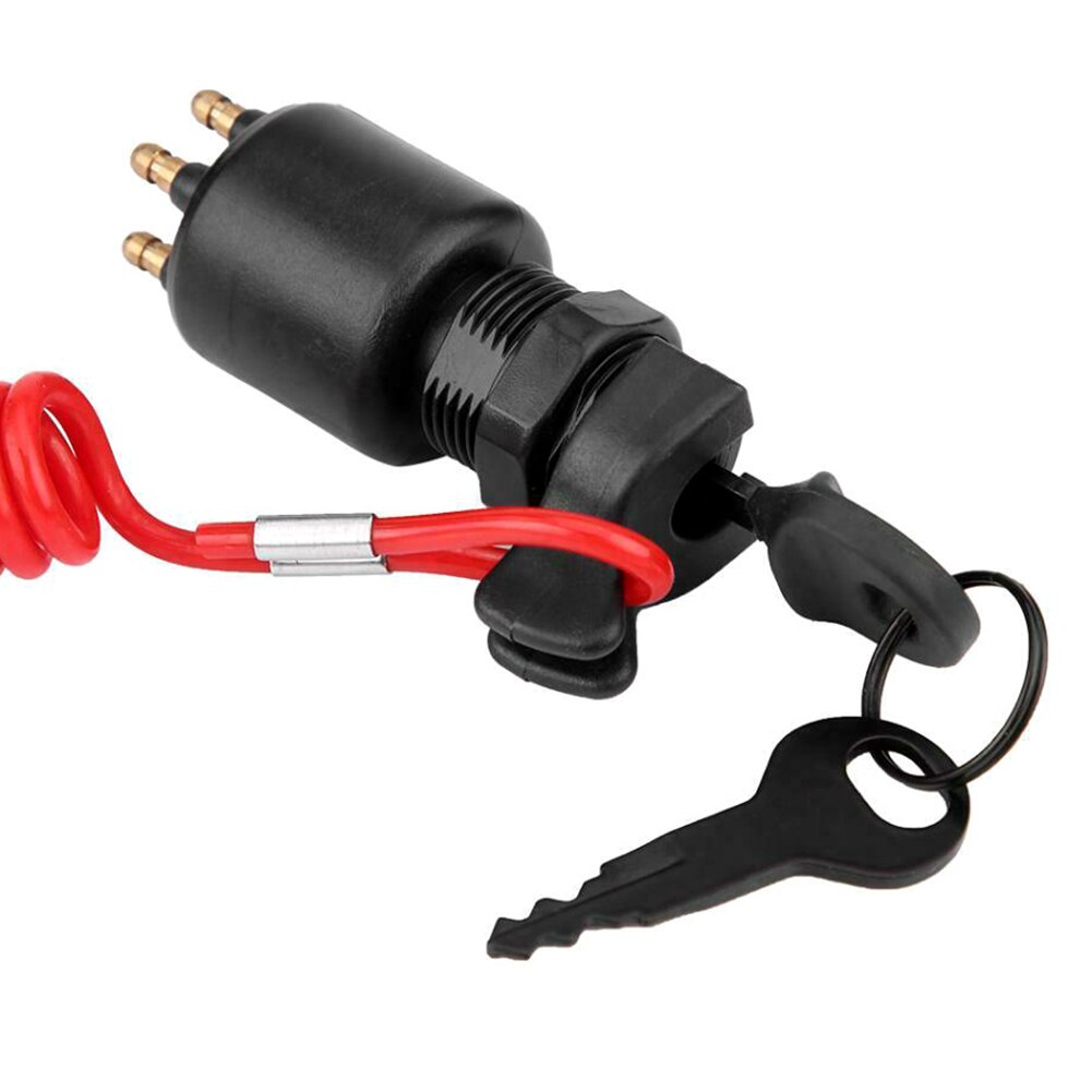 Kit d'assemblage de sangle de sécurité pour interrupteur à clé d'allumage de bateau en métal pour moteur hors-bord OMC BRP Evinrude Johnson 5005801 175974