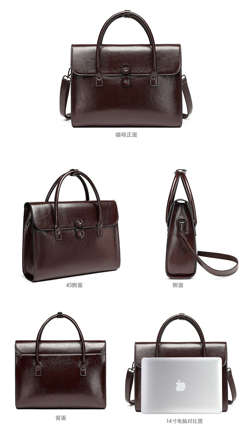 2024 neue Laptop Handtasche Damen Aktentasche 14 Zoll für fortschrittlich Sinn Schutzhülle Aufbewahrung Leder flache Tasche Anwalt Tasche