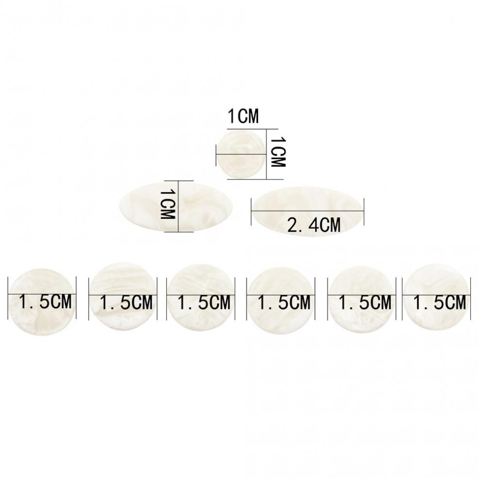 9pcs/set Saxophone Fingers Buttons Pearl Real Abalone Shell Repair Parts Sax Replacement Inlays Keys