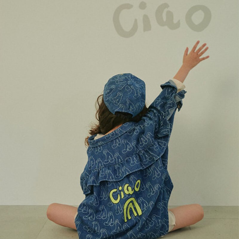 Enkelibb korea merk kinder denim hoed luipaardpatroon kinderhoeden europese en amerikaanse stijl kinder stijlvolle hoeden