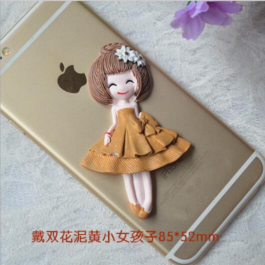 Cabochon de résine dessin animé filles | 1 pièce, grand Cabochon plat, Figurine Scrapbook, accessoires de décoration pour enfants, embellissements de téléphone bricolage: 8