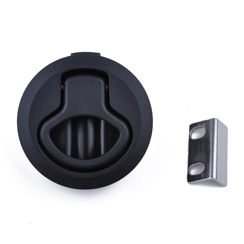 2 pièces noir 2 pouces chasse tirer claquement loquet pour bateau pont trappe 1/4 pouces Style de verrouillage de porte pour RV remorque bateau