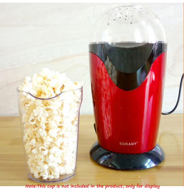 Household Electric Popcorn Maker Mini Automatic Air Popcorn Making Machine DIY Corn Popper Maker 220V EU Plug