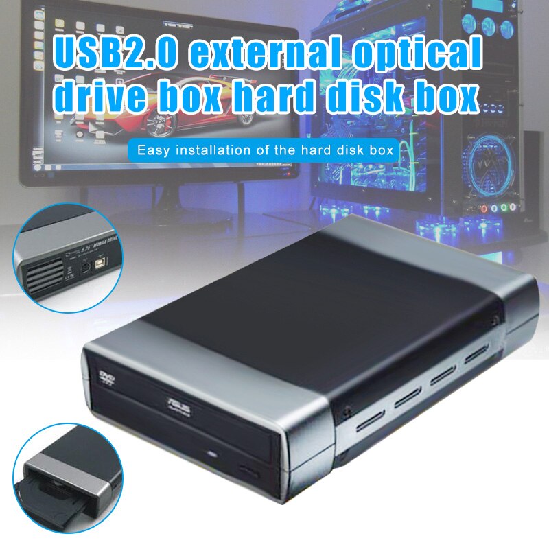 External HHD Enclosure DVD Drives Optical Drive Box Accessories for PC Computer FKU66