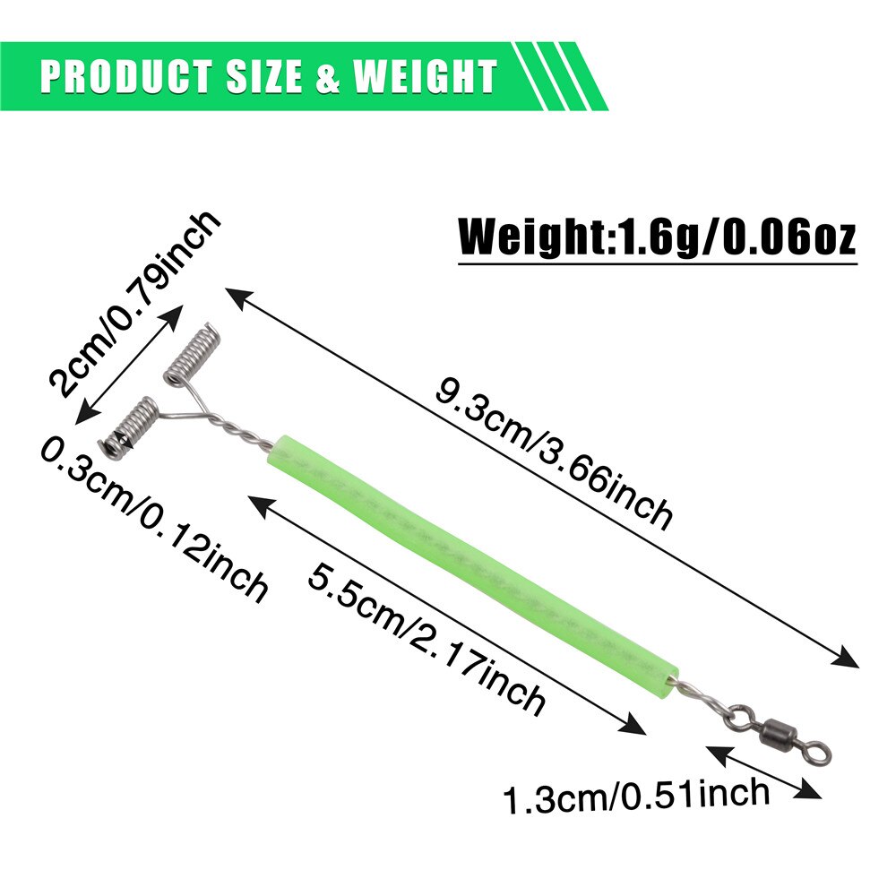 20Pcs T-Shape 3 Way Rolling Fishing Swivel Cross line Steel Wire Leader Arm Fluorescent Balance Connector Saltwater rig Tackle