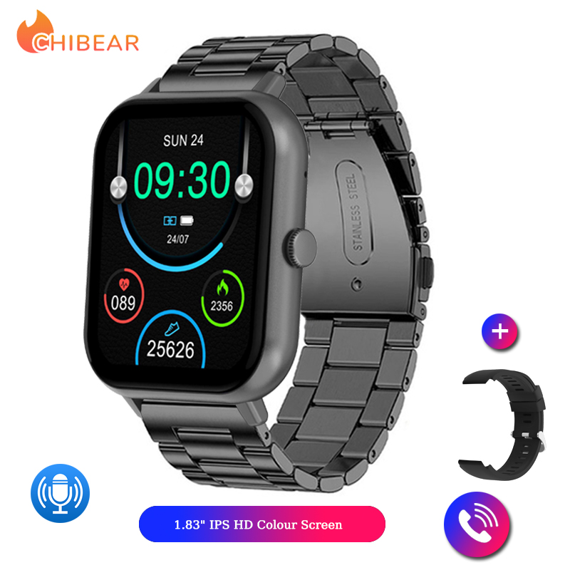 Nowy Smartwatch 2025 Dla Kobiet i Mężczyzn Prezent Pełny Ekran Dotykowy Zegarki Sportowe zdatność Połączenia Bluetooth Smartwatch Damski Dla Androida i iOS: zielony