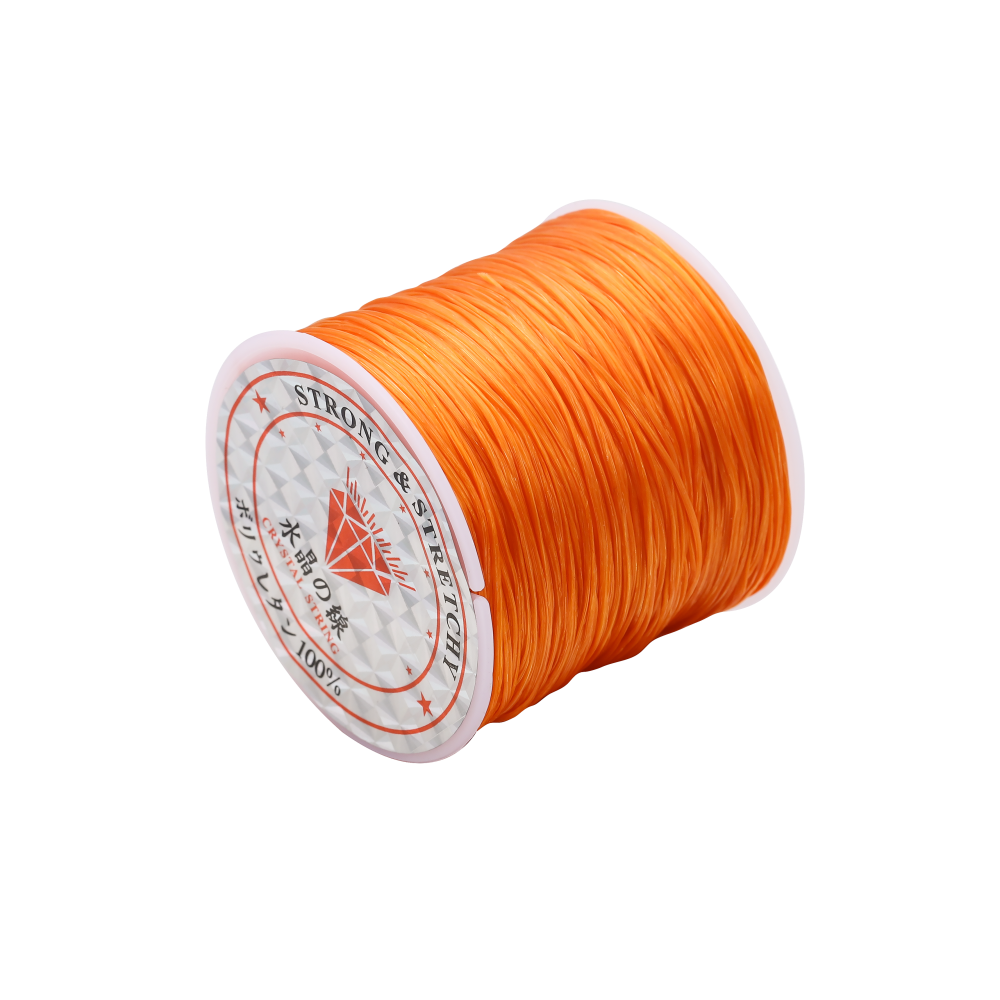 40Meters/roll Black White Stretch Elastic Cord For Bracelet Necklace Nylon Beading Cord String Thread Diy Jewelry Making Supplie: Orange