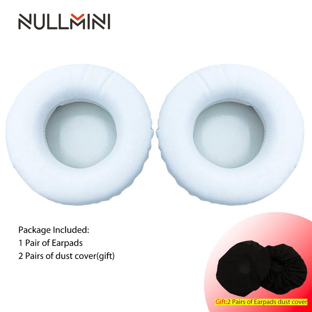 Nullmini utbytesöronkuddar för sony wh -ch500 whch -510 hörlurar läderfodral eller öronkåpa i sammet: Vit proteinhud