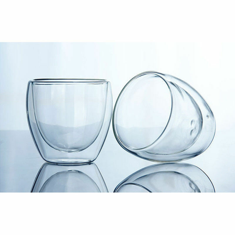 150/250/350/450ml högborosilikatglas dubbelväggig isolerad kaffekopp för att dricka mjölk te frukt kaffe latte espresso