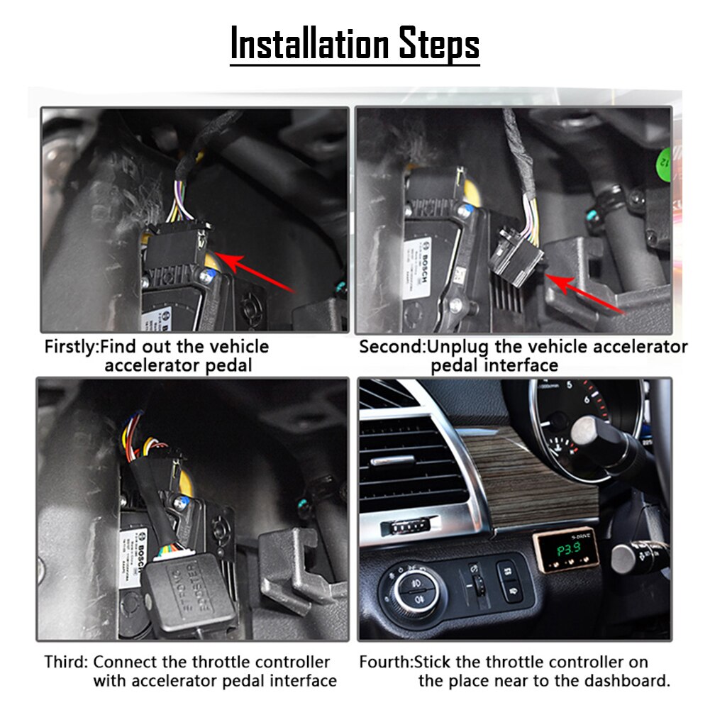 Contrôleur d'accélérateur électronique à 9 entraînements, pédale d'accélérateur, pour PEUGEOT 206 + 207 208 308 407 et citroën C3 C4 C5, etc.