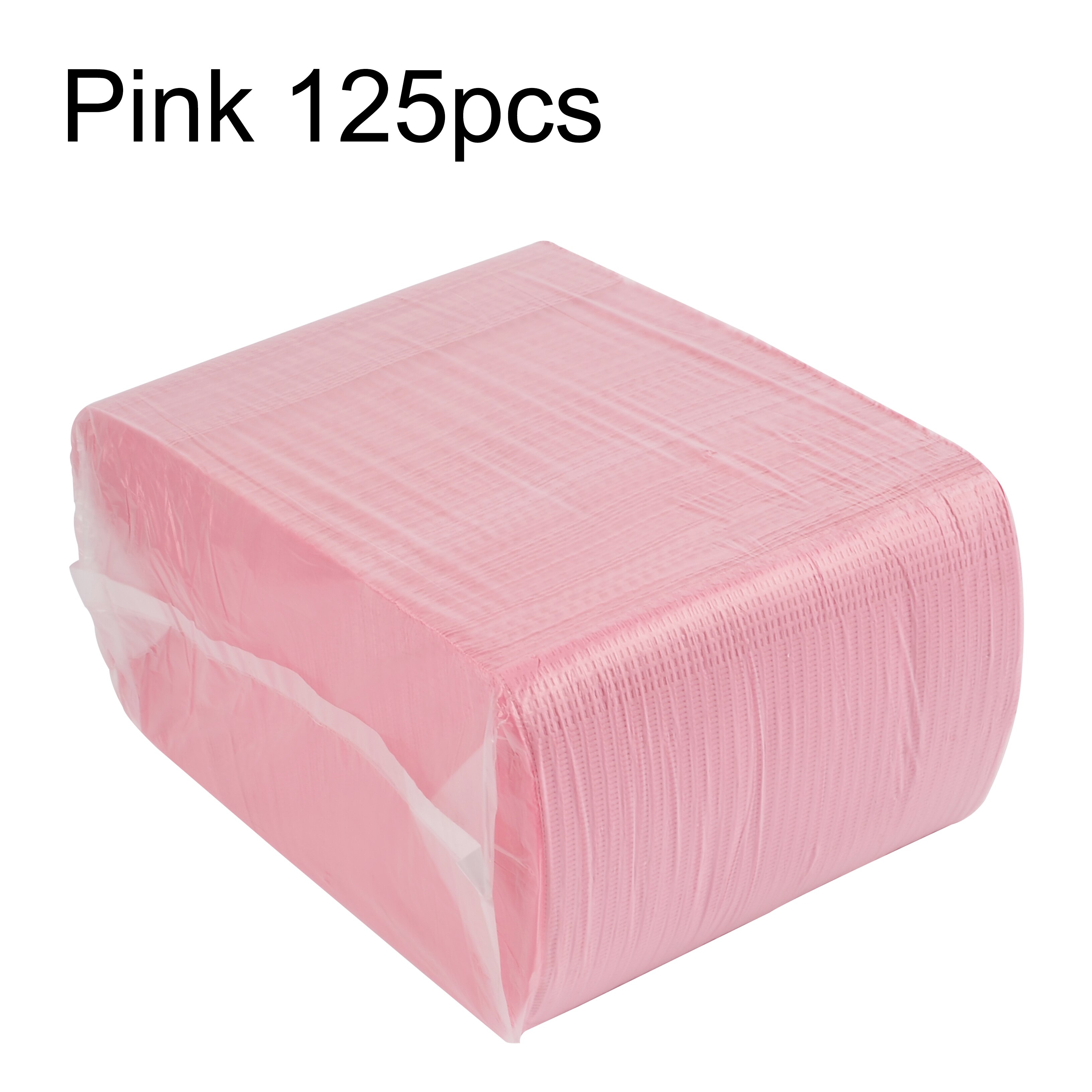 Mantel desechable para manicura, almohadilla de limpieza plegable para el cuidado de las uñas, resistente al agua, para manicura, 50 o 125 unidades: 125pcs pink