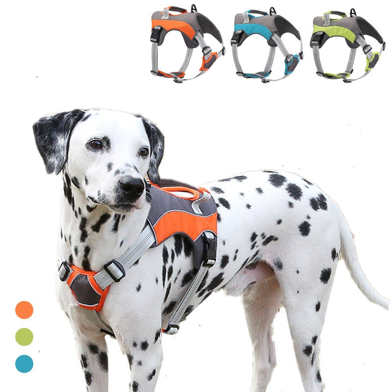 Pet Dog Harness Vest Adjustable Reflective Nylon Safety Dog Harness Soft Breathable Vest Leash Set For Small Medium Dogs
