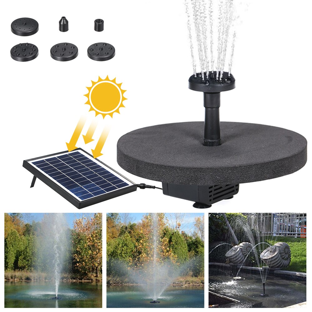 Floating Solar Fountain Water Pump Solar Powered Fountain Pump Outdoor Solar Fountain for Garden Lake Bird Bath Pond Decoration