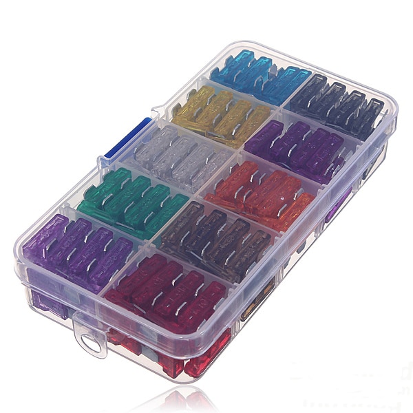 100 stk automatisk bil standard sikring 2a 3a 5a 7.5a 10a 15a 20a 25a 30a 35a