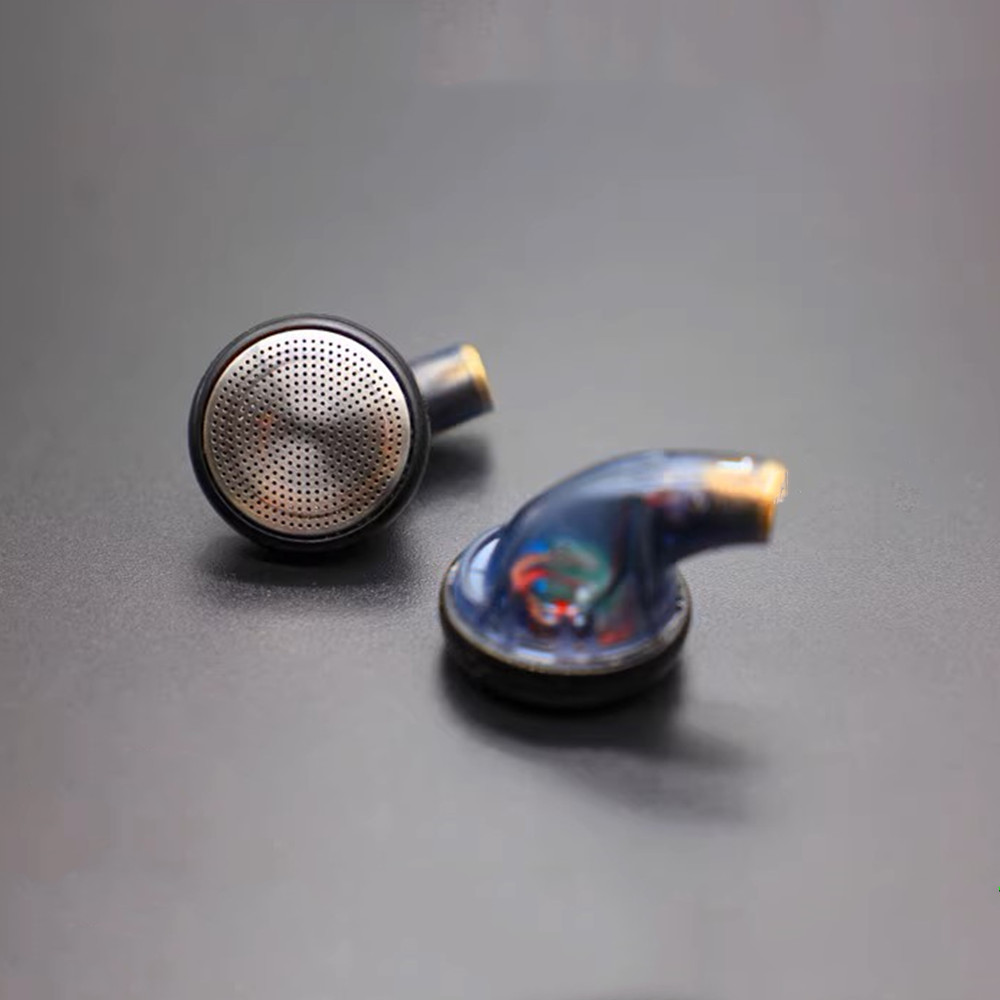 FENGRU JZ32 Diy controlador de película de berilio/controlador LCP/diafragma de diamante azul PET 300ohm auriculares de cabeza plana auriculares internos de graves pesados: Azul
