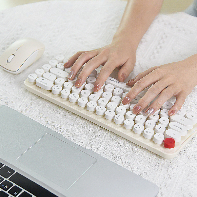 2.4G Wireless Keyboard and Mouse Combo 68 Round Keys For PC Desktop Laptop