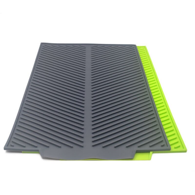 Drain Mat Kitchen Silicone Dish Drainer Tray Large Sink Drying Worktop Organizer Drying Mats for Dishes Tableware